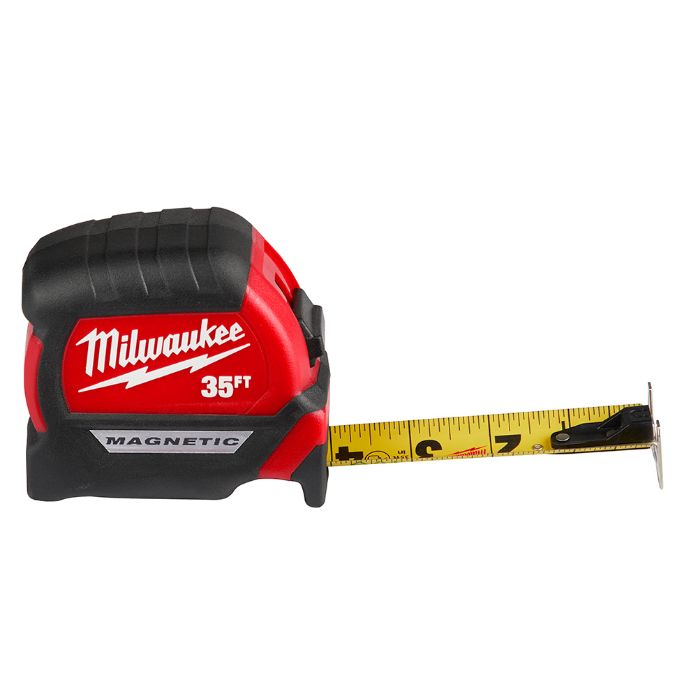 Milwaukee 35ft Compact Wide Blade Magnetic Tape Measure from Columbia Safety