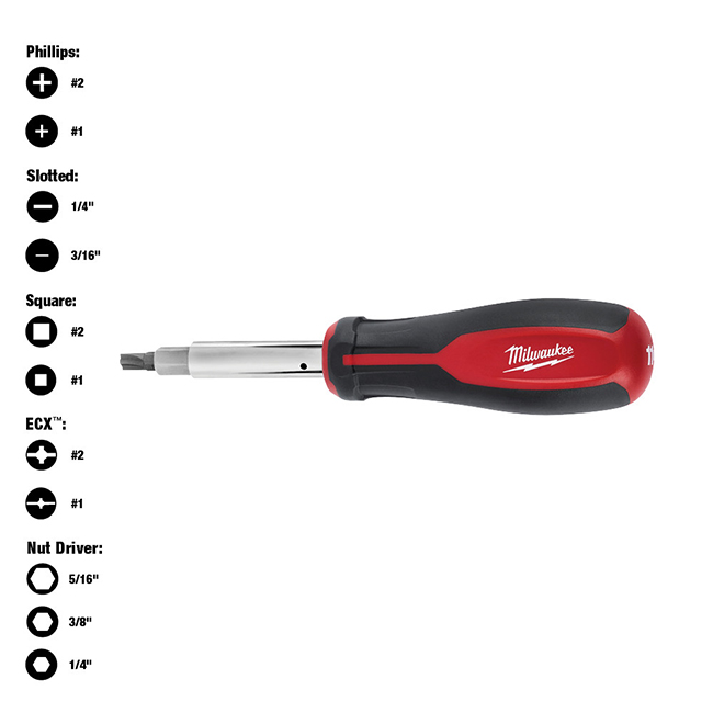 Milwaukee 11-in-1 Screwdriver ECX from Columbia Safety