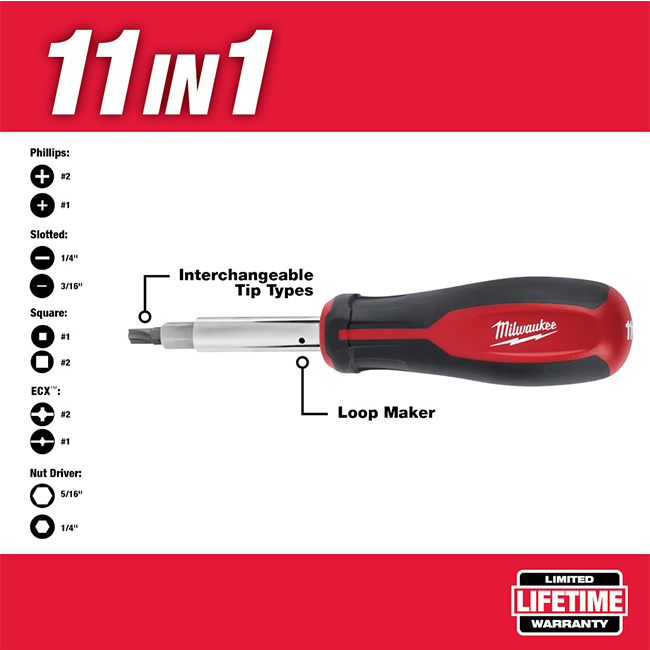 Milwaukee 11-in-1 Screwdriver ECX from Columbia Safety