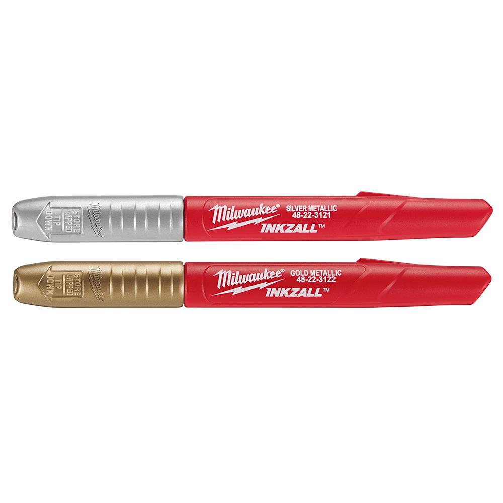 Milwaukee INKZALL Silver/Gold Fine Point Metallic Markers (2-Pack) from Columbia Safety