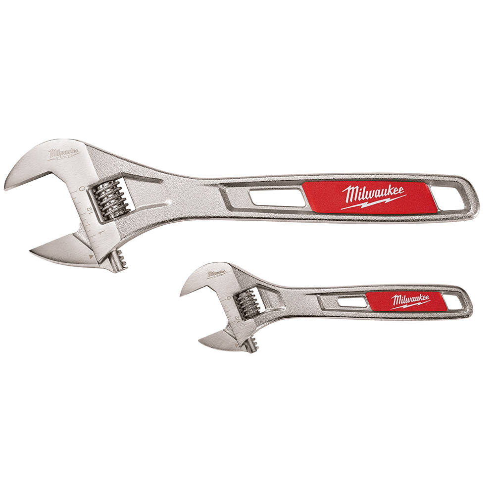Milwaukee 6 Inch and 10 Inch Adjustable Wrench 2 Piece Set from Columbia Safety