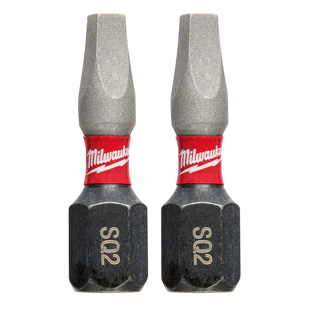 Milwaukee SHOCKWAVE Insert Bit Square Recess #2 (2 Pack) from Columbia Safety