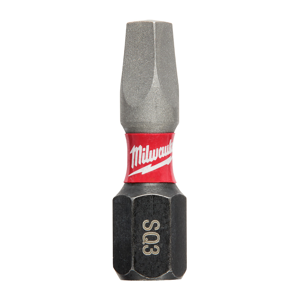 Milwaukee SHOCKWAVE Insert Bit Square Recess #3 (25 Pack) from Columbia Safety