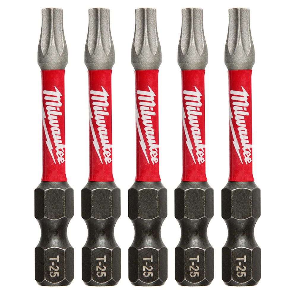 Milwaukee SHOCKWAVE 2 inch Power Bit Torx T25 (5 Pack) from Columbia Safety