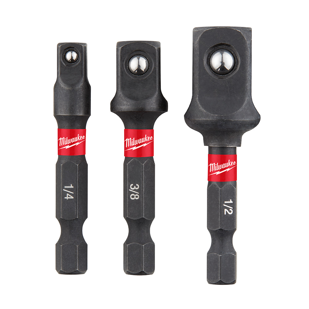 Milwaukee SHOCKWAVE 3 Piece Impact Socket Adapter Set from Columbia Safety