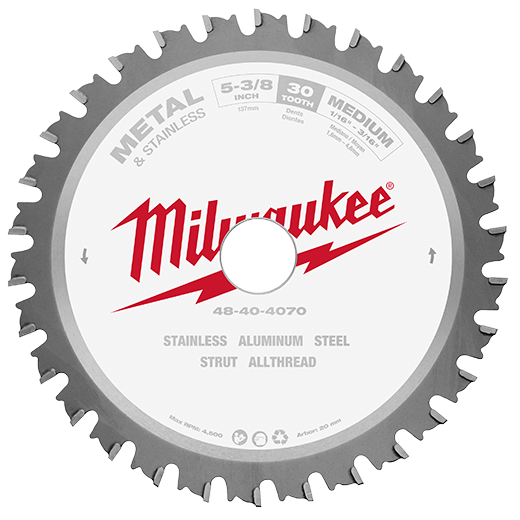 Milwaukee Circular Saw Metal Cutting Blade - 5-3/8 Inch from Columbia Safety
