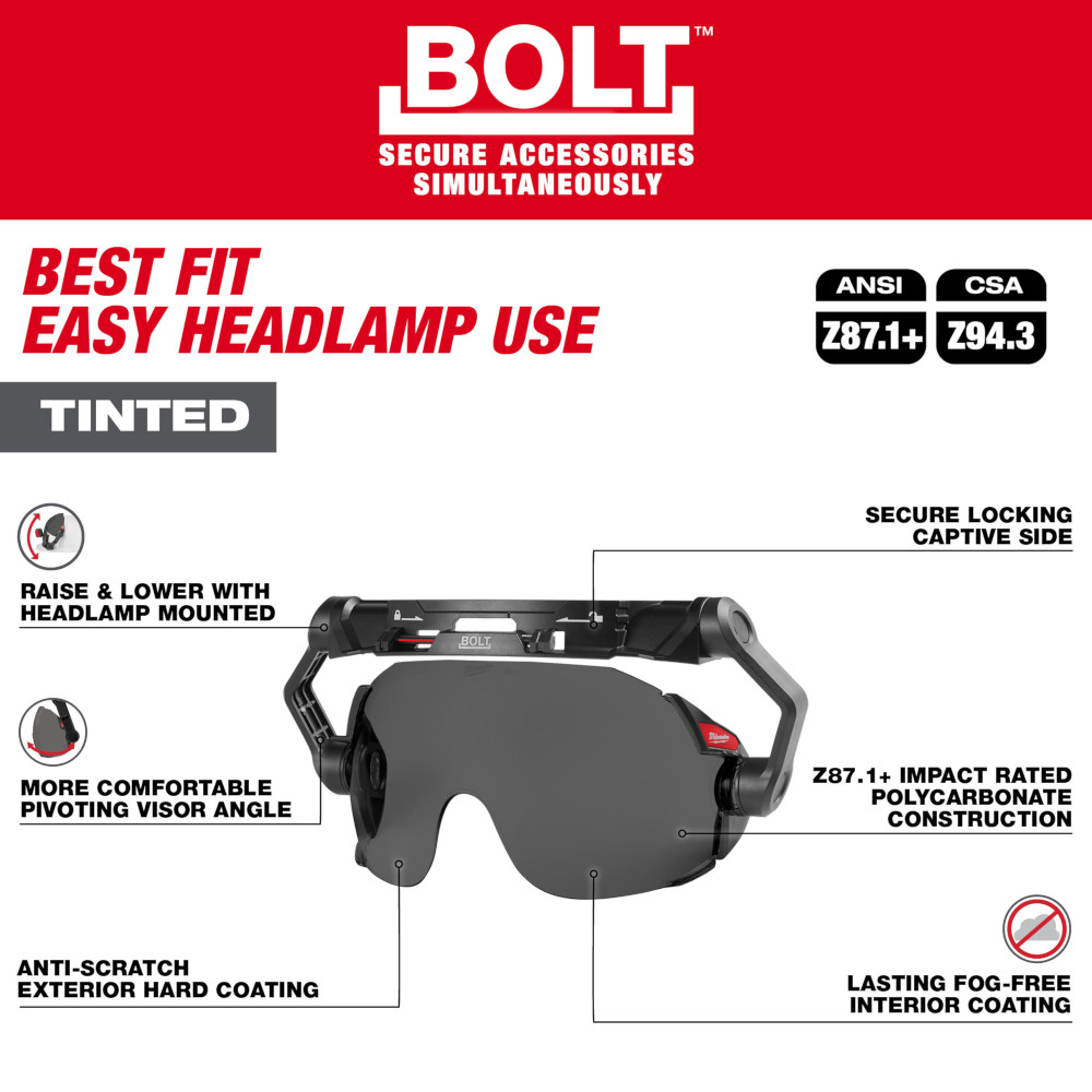 Milwaukee Bolt Eye Visor from Columbia Safety