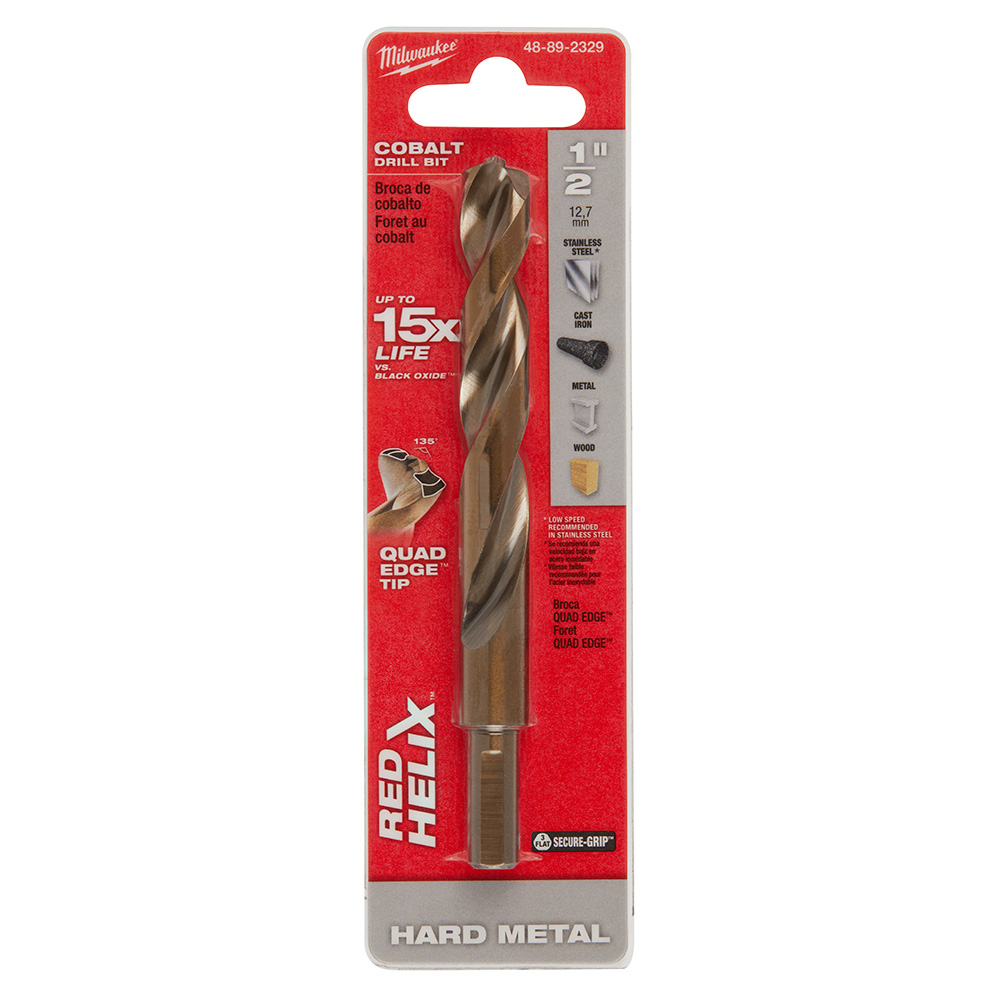 Milwaukee 1/2 Inch Cobalt Red Helix Drill Bit from Columbia Safety