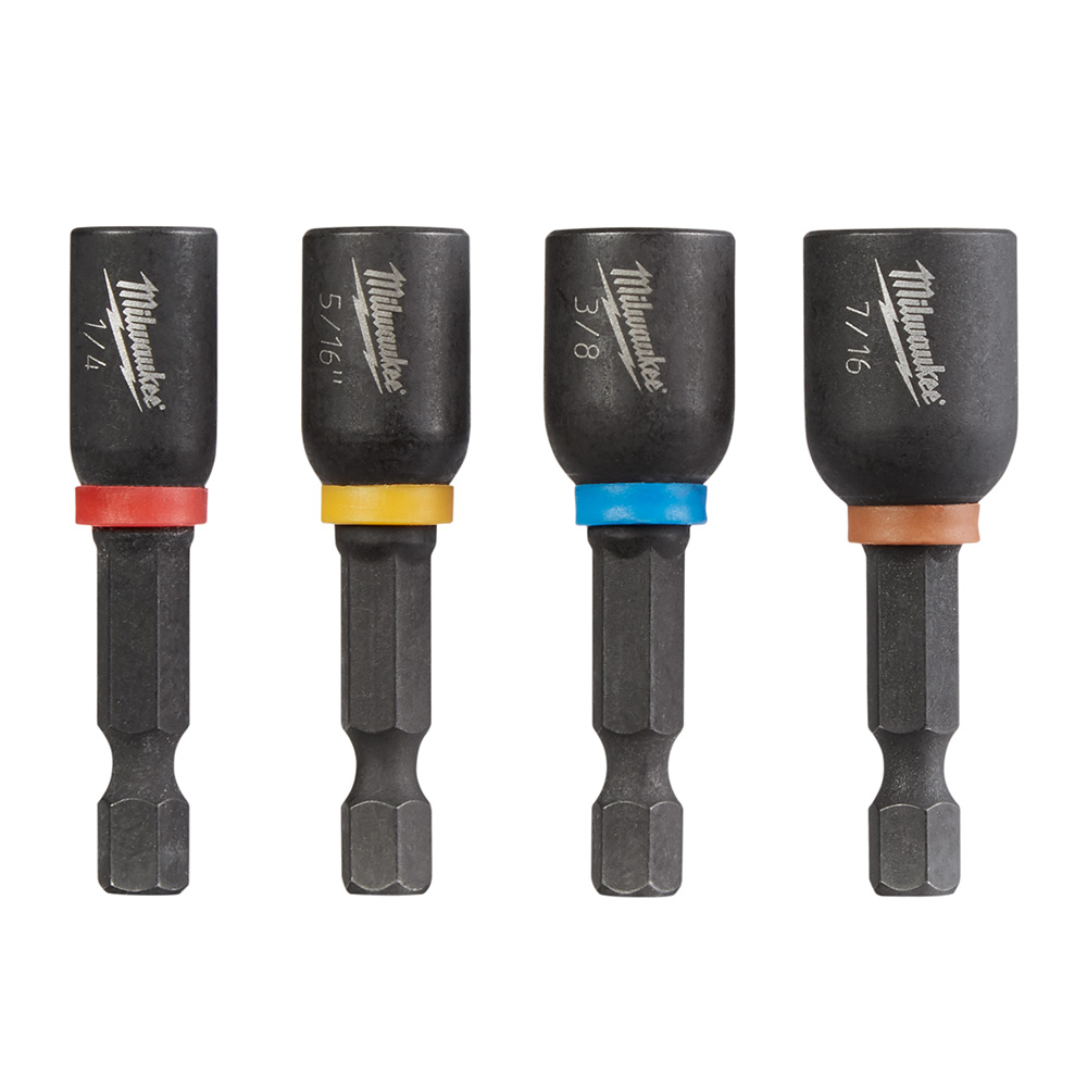 Milwaukee SHOCKWAVE Impact Duty 1-7/8 Inch 4 Piece Magnetic Nut Driver Set from Columbia Safety