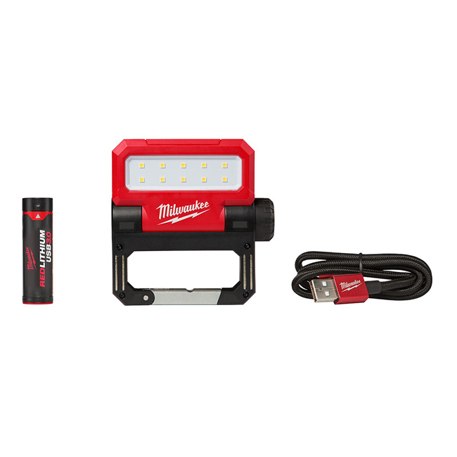Milwaukee REDLITHIUM USB ROVER Pivoting Flood Light from Columbia Safety