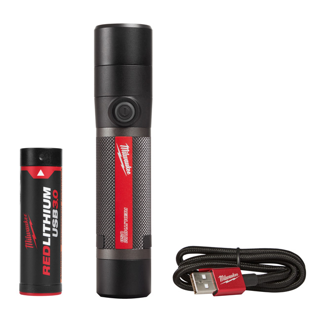 Milwaukee USB Rechargeable 800 Lumen Compact Flashlight from Columbia Safety