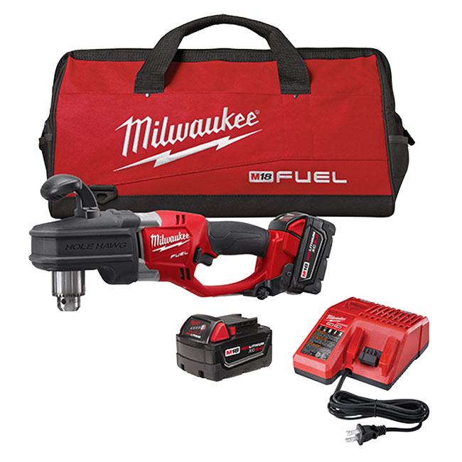 Milwaukee M18 FUEL HOLE HAWG 1/2 Inch Right Angle Drill Kit