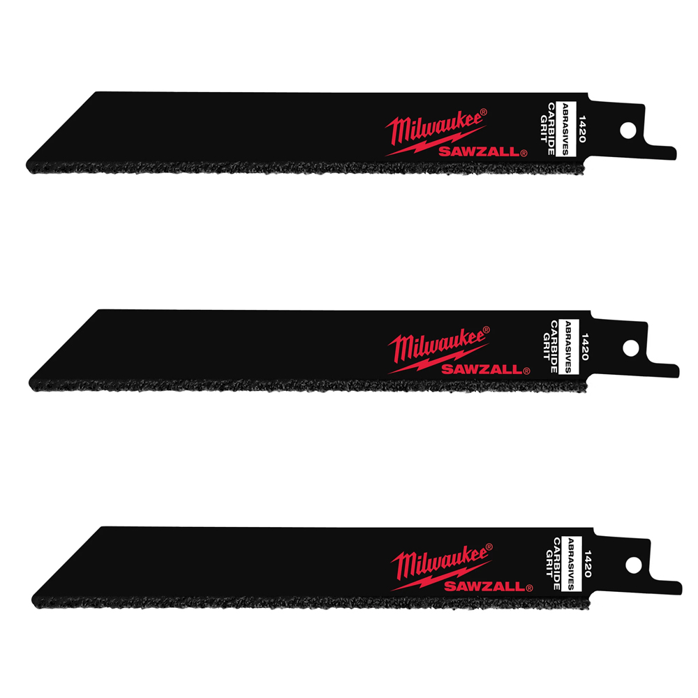 Milwaukee Carbide Grit SAWZALL Blade (3 Pack) from Columbia Safety