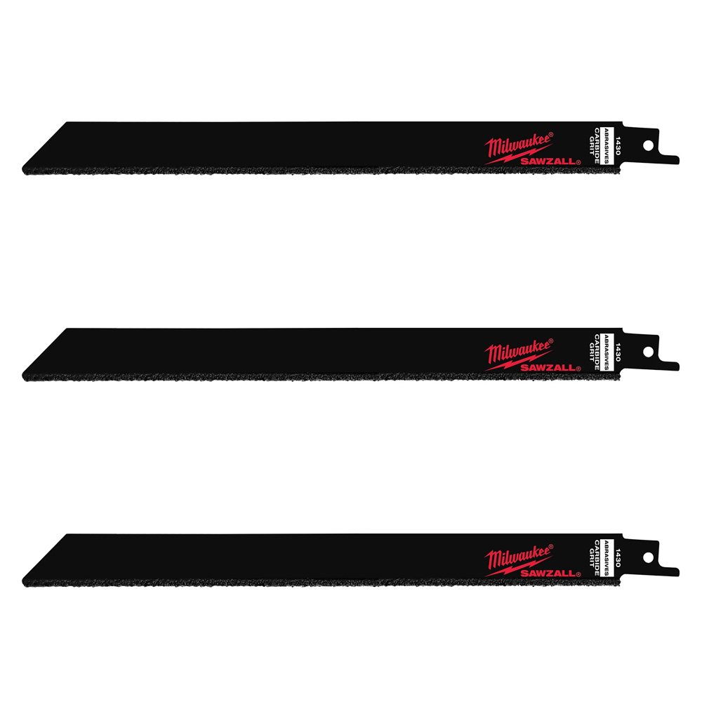 Milwaukee Carbide Grit SAWZALL Blade (3 Pack) from Columbia Safety