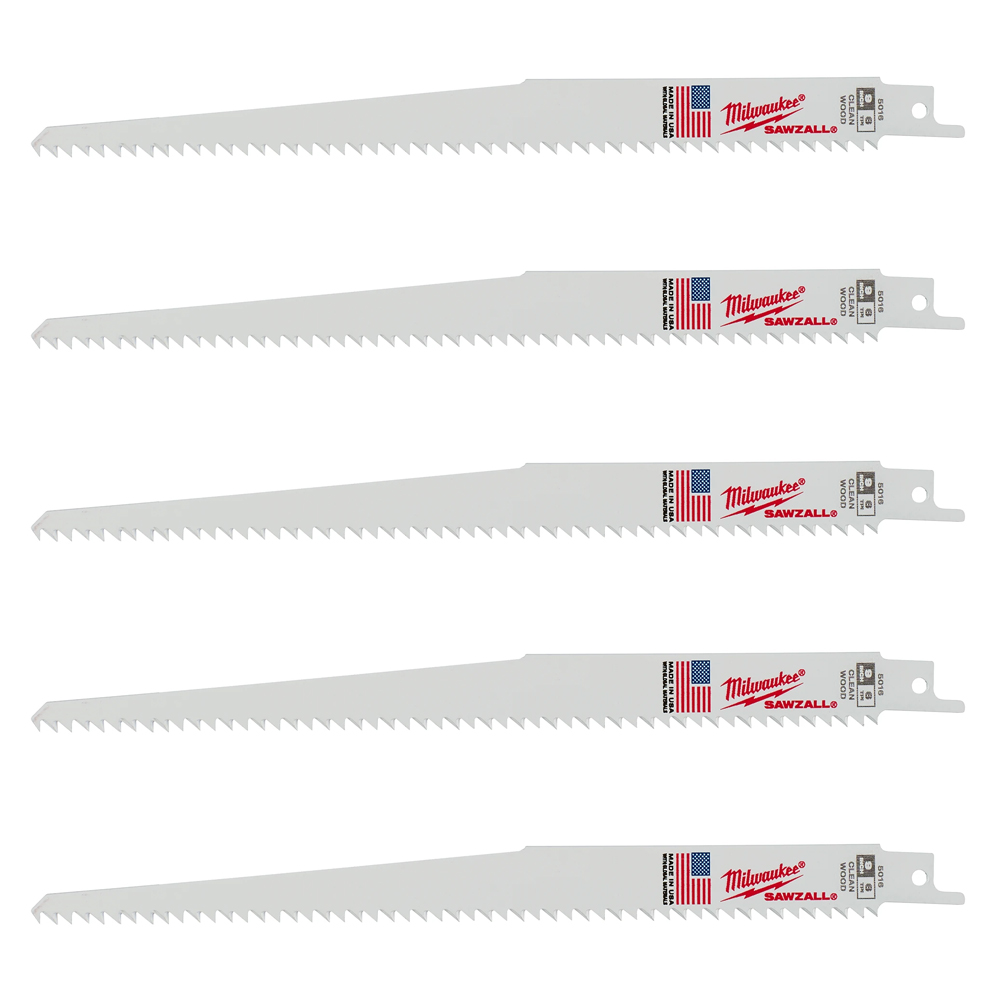 Milwaukee 6 TPI Fleam Ground Wood SAWZALL Blade (5 Pack) from Columbia Safety