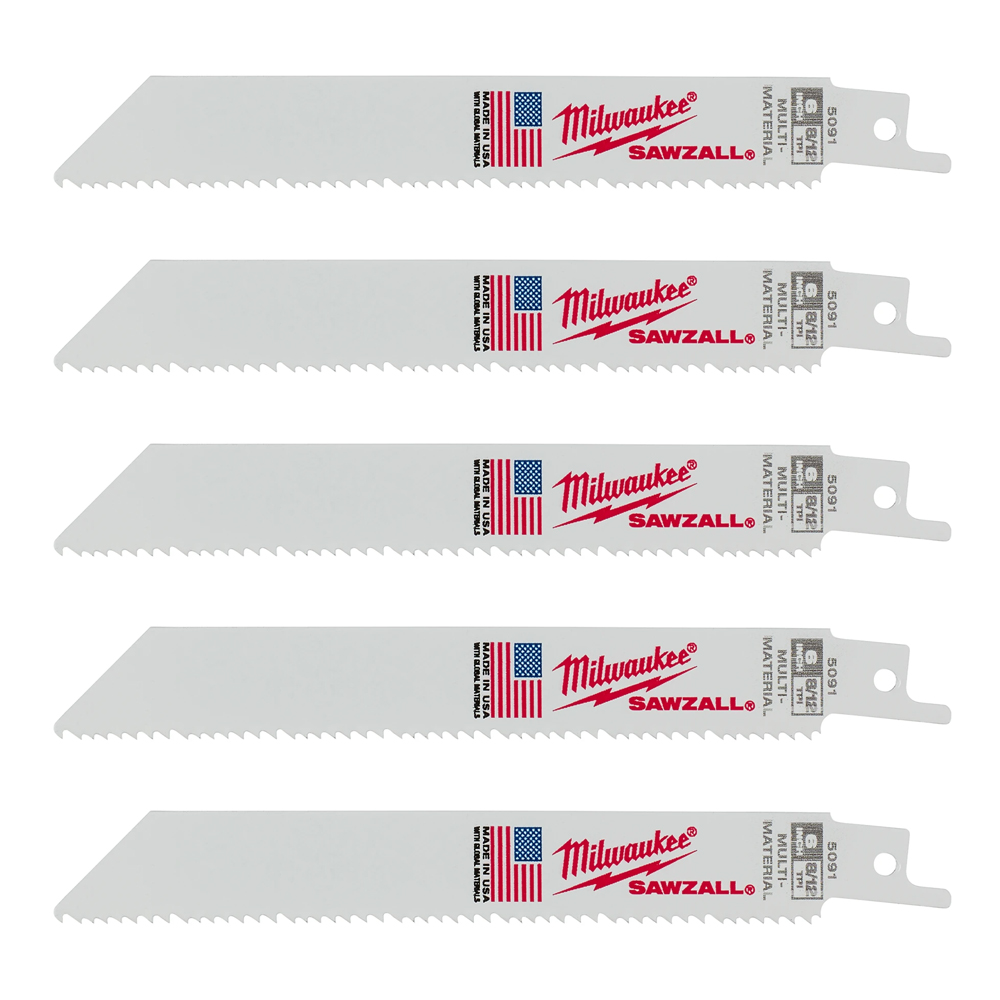 Milwaukee 8/12 TPI Multi-Material SAWZALL Blade (5 Pack) from Columbia Safety