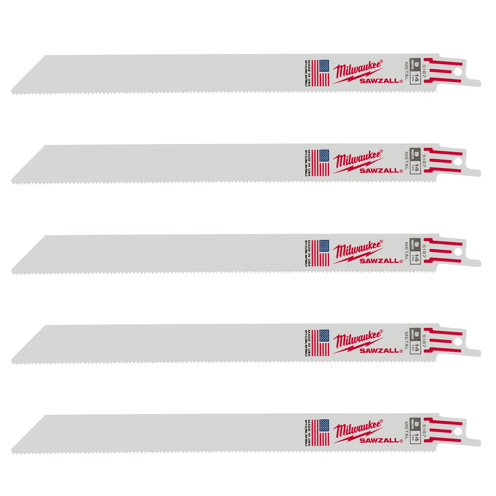 Milwaukee 14 TPI Thin Kerf Metal SAWZALL Blade (5 Pack) from Columbia Safety