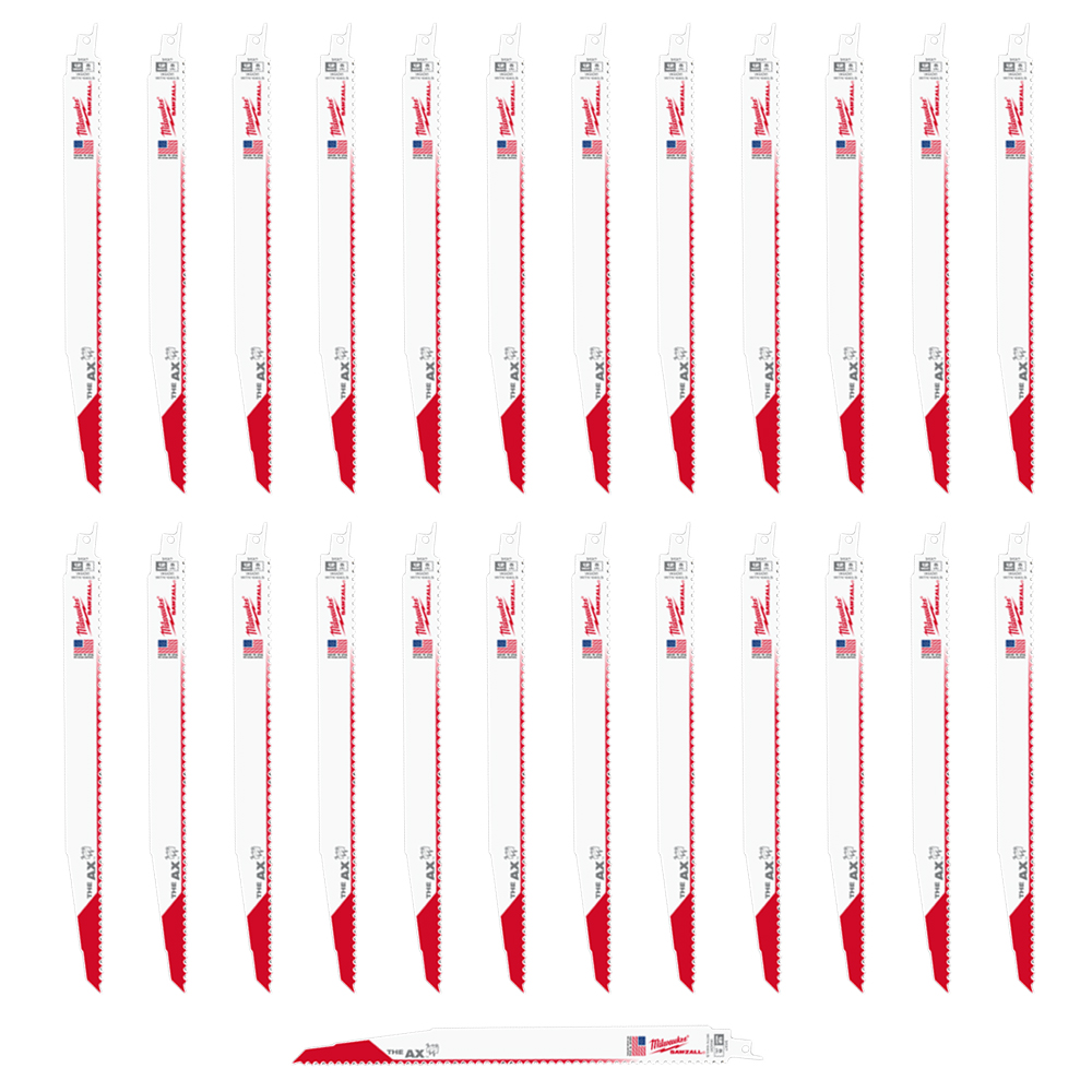 Milwaukee 12 inch 5 TPI Wood with Nails AX SAWZALL Blade (25 Pack) from Columbia Safety