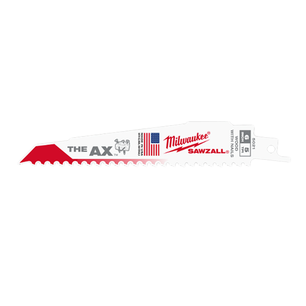 Milwaukee 5 TPI Wood with Nails AX SAWZALL Blade from Columbia Safety