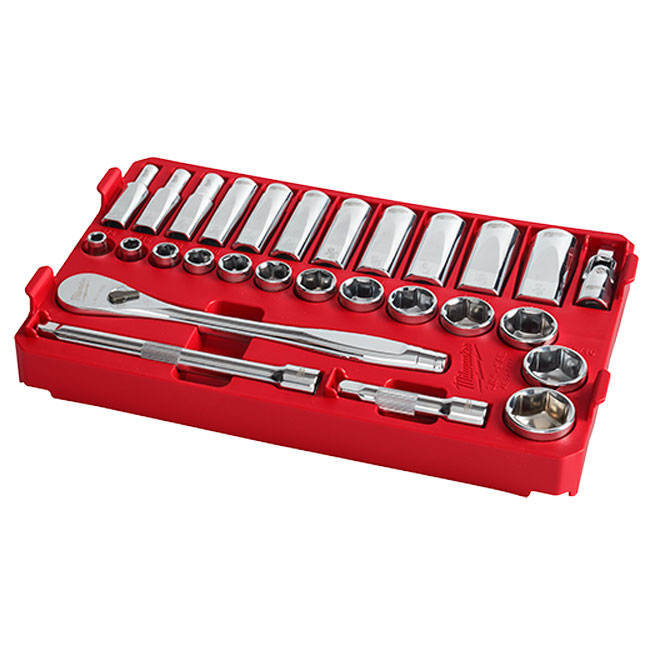 Milwaukee Ratchet and Socket Set with PACKOUT from Columbia Safety
