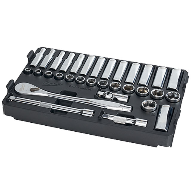 Milwaukee Ratchet and Socket Set with PACKOUT from Columbia Safety
