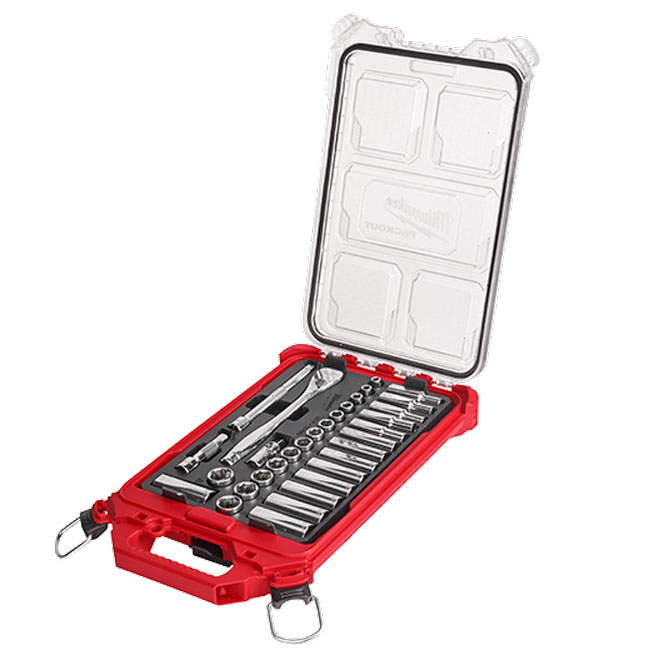 3/8” 32pc Ratchet and Socket Set in PACKOUT - Metric from Columbia Safety