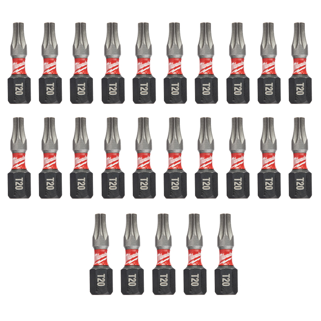 Milwaukee SHOCKWAVE Insert Bit Torx T20 (25 Pack) from Columbia Safety