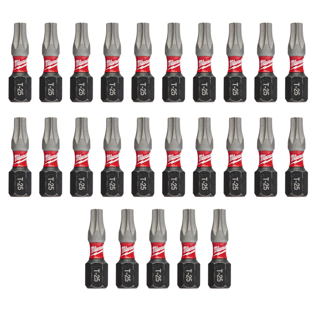 Milwaukee SHOCKWAVE Insert Bit Torx T25 (25 Pack) from Columbia Safety