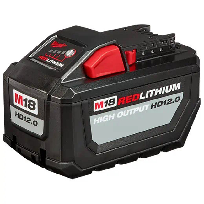Milwaukee M18 REDLITHIUM HIGH OUTPUT HD12.0 Battery Pack with Rapid Charger from Columbia Safety