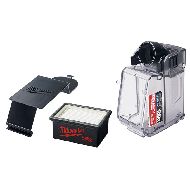 Milwaukee M12 HAMMERVAC Universal Dust Extractor Dust Box, Filter and Lid from Columbia Safety