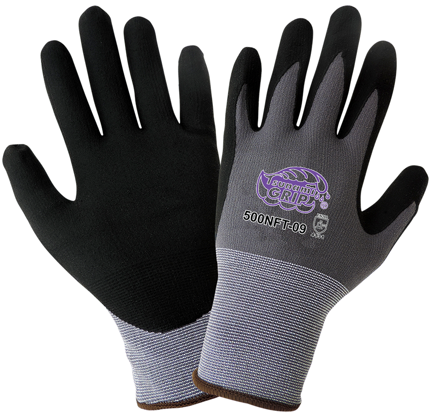 Tsunami Grip New Foam Technology Nitrile Coated Gloves (12 Pair) from Columbia Safety