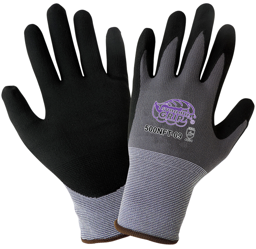 Tsunami Grip New Foam Technology Nitrile Coated Gloves from Columbia Safety