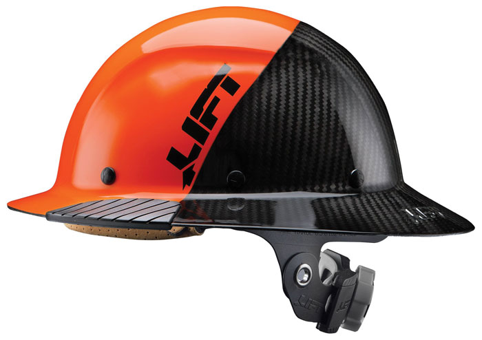 Lift Safety DAX Fifty 50 Carbon Fiber Full Brim Hardhat from Columbia Safety