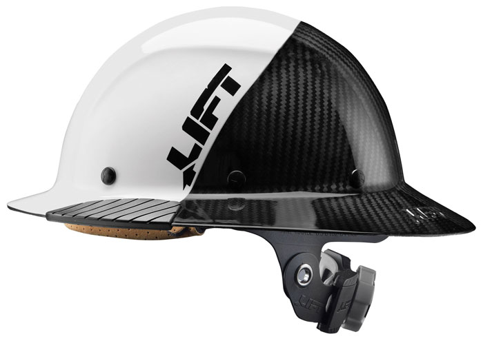 Lift Safety DAX Fifty 50 Carbon Fiber Full Brim Hardhat from Columbia Safety