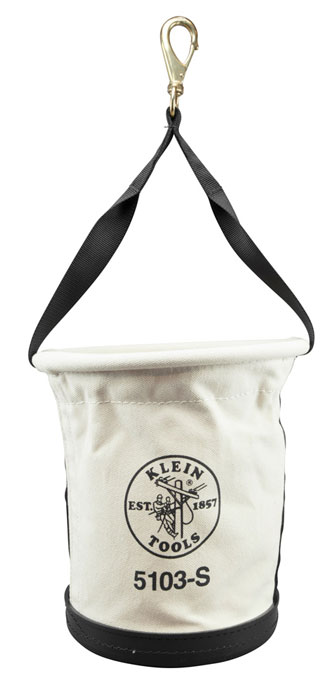 Klein Tools 5103S Heavy-Duty Tapered Wall Canvas Bucket from Columbia Safety