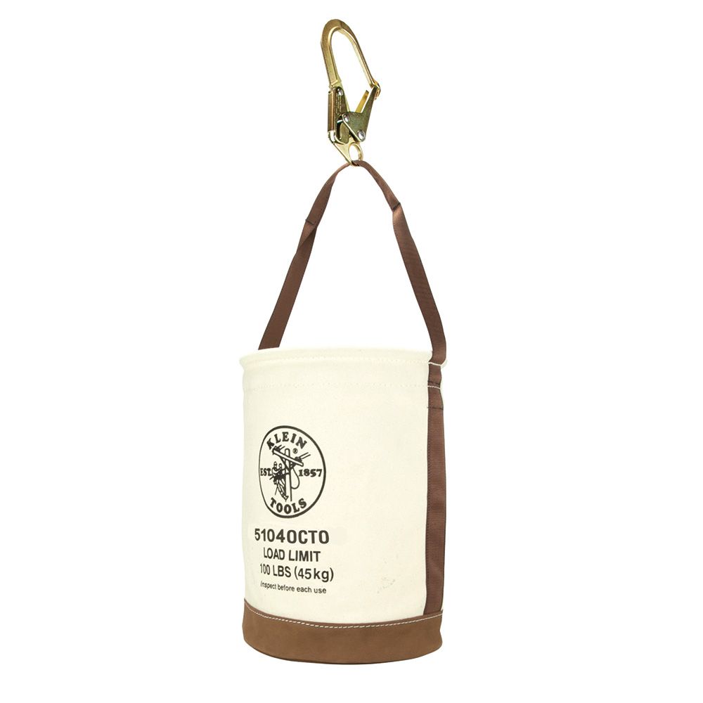 Klein Tools 5104OCTO 100 lb Leather Bottom Bucket with Connection Points from Columbia Safety