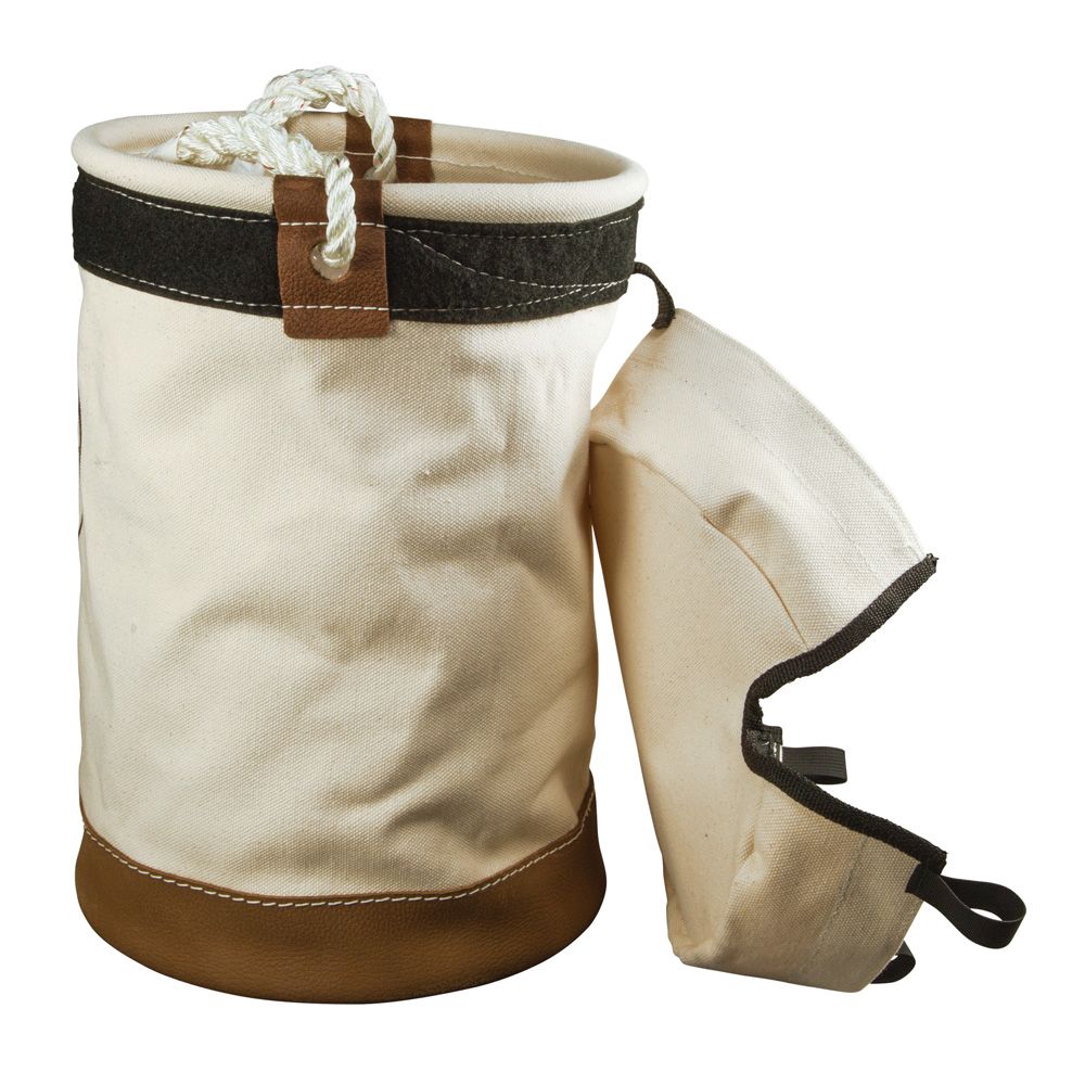 Klein Tools 5104VT 100 lb Canvas Bucket with Velcro Top from Columbia Safety