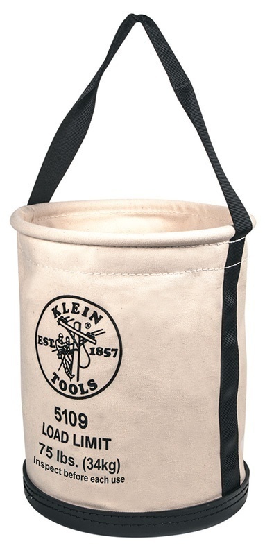 Klein Tools 5109 Wide-Opening Straight Wall Canvas Bucket from Columbia Safety