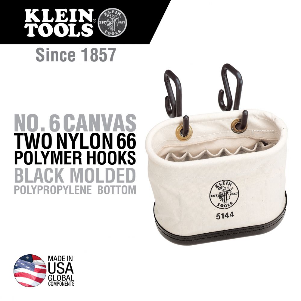 Klein Tools 5144 Aerial Basket Oval Bucket with 15 Interior Pockets from Columbia Safety