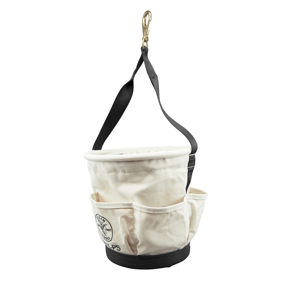 Klein Tools 5171PS Tapered Wall Bucket with 4 Outside Pockets from Columbia Safety