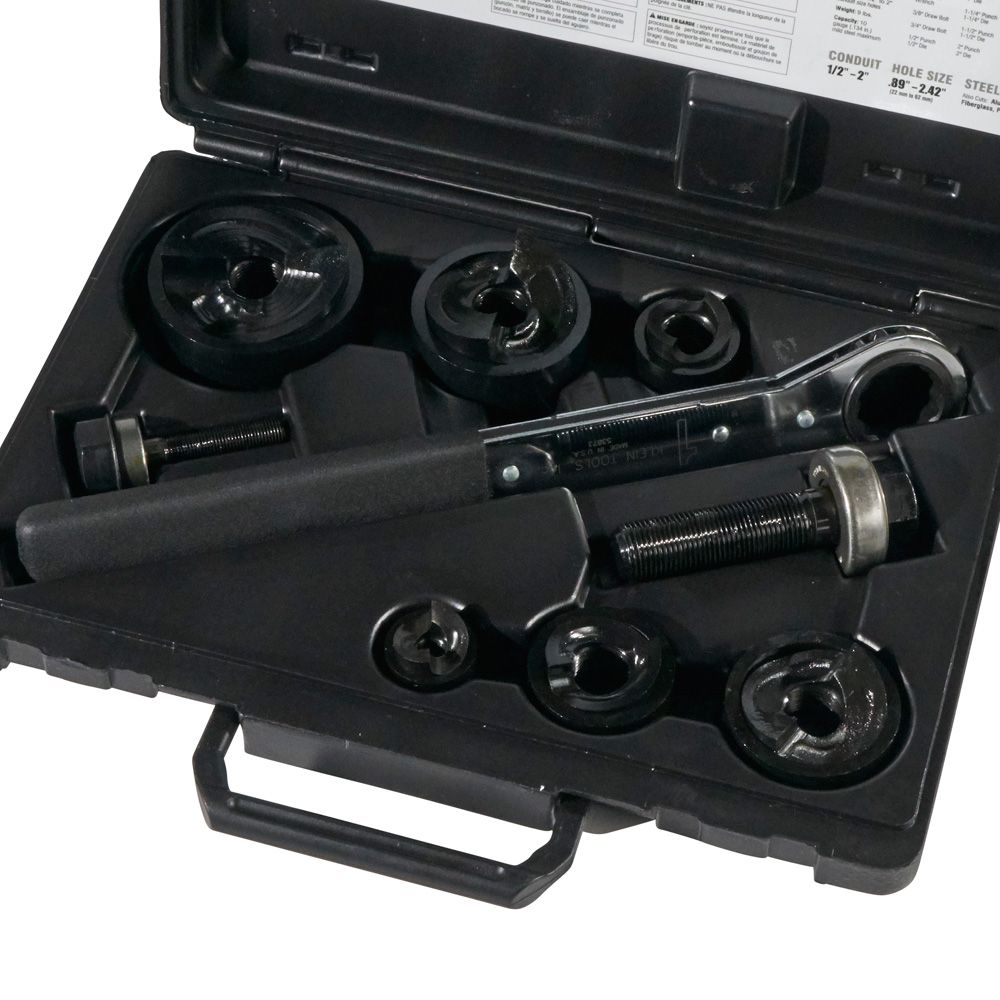 Klein Tools 53732SEN Knockout Punch Set with Wrench from Columbia Safety