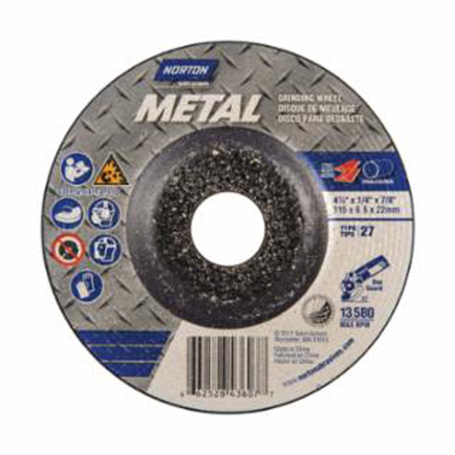 Norton 4-1/2 Inch Aluminum Oxide Grinding Wheel from Columbia Safety