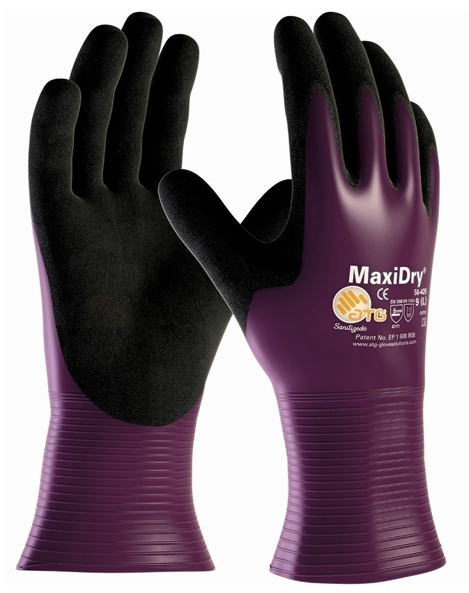 PIP MaxiDry Fully Dipped Nitrile Glove with Nylon / Lycra Liner and Non