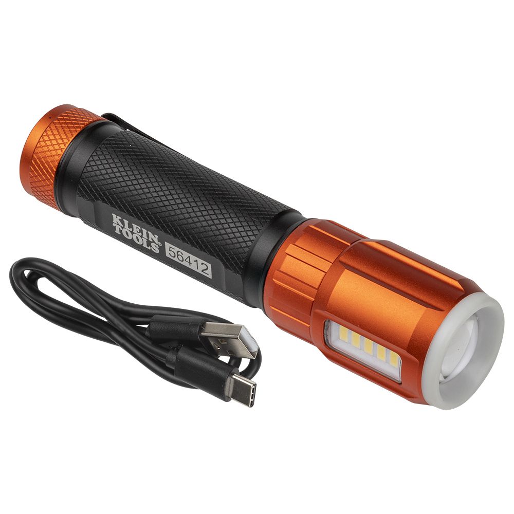 Klein Tools Rechargeable LED Flashlight with Worklight from Columbia Safety