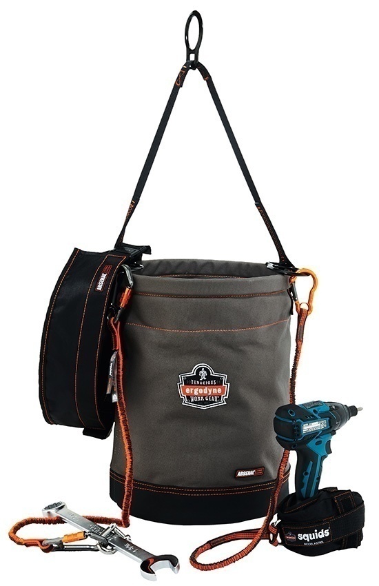 Ergodyne 5960 Arsenal Leather Bottom Canvas Bucket with D-Rings from Columbia Safety