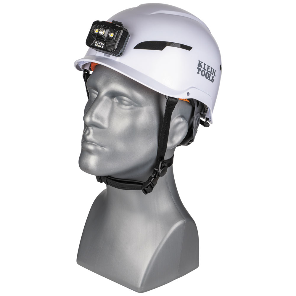 Klein Tools Type-2 Non-Vented Class E Safety Helmet with Rechargeable HeadlampKlein Tools Type-2 Non-Vented Class E Safety Helmet with Rechargeable Headlamp from Columbia Safety
