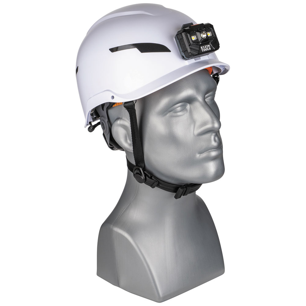 Klein Tools Type-2 Non-Vented Class E Safety Helmet with Rechargeable Headlamp from Columbia Safety