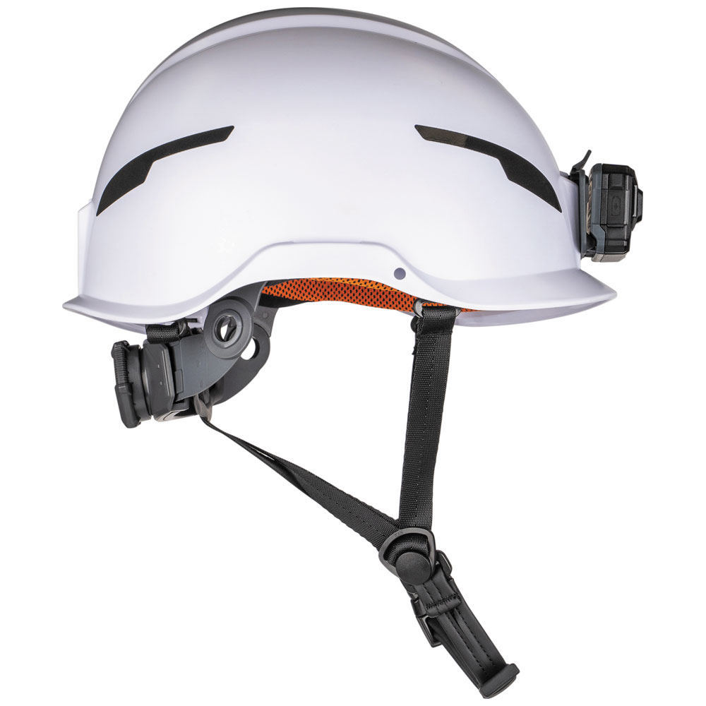 Klein Tools Type-2 Non-Vented Class E Safety Helmet with Rechargeable Headlamp from Columbia Safety