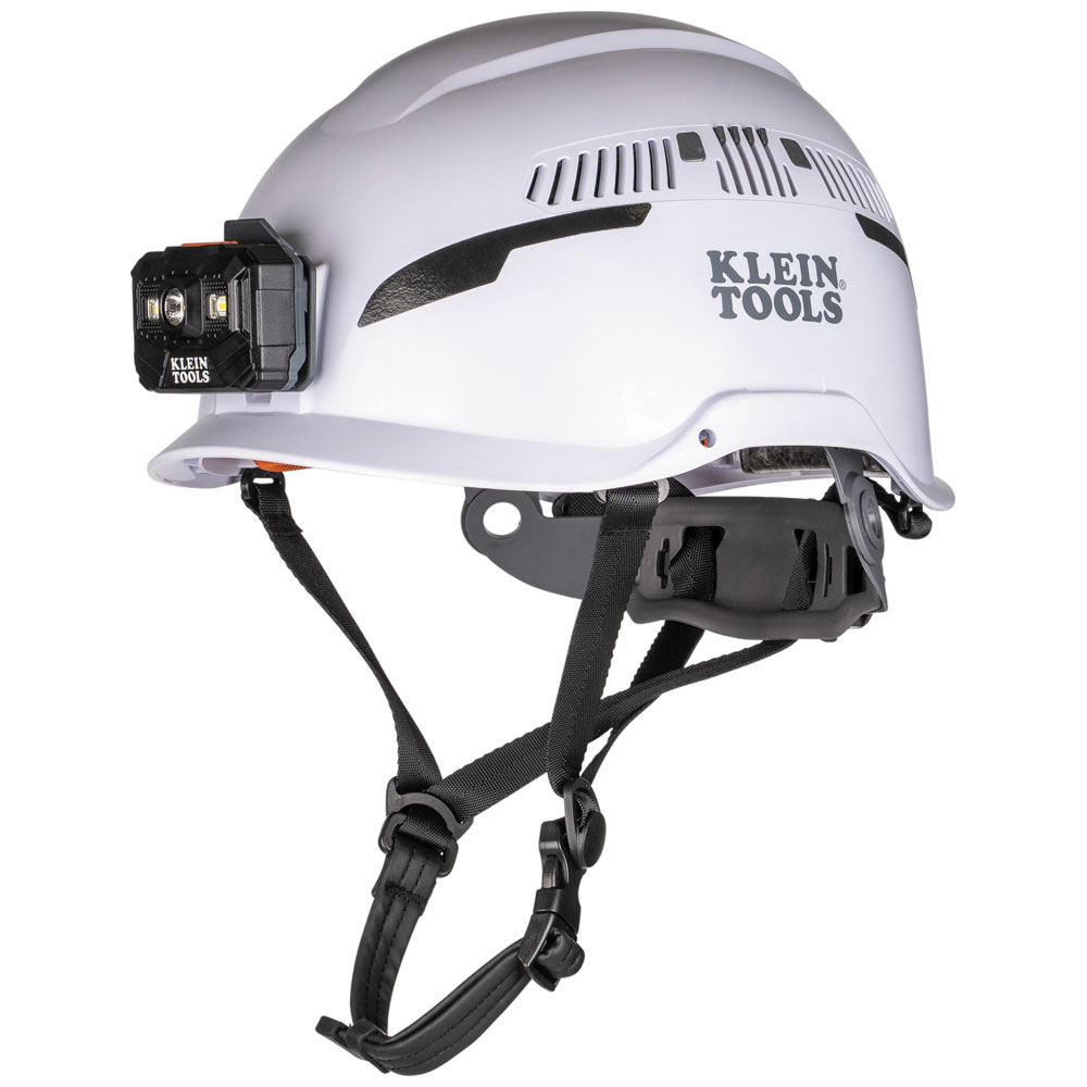 Klein Tools Type-2 Vented Class C Safety Helmet with Rechargeable Headlamp from Columbia Safety