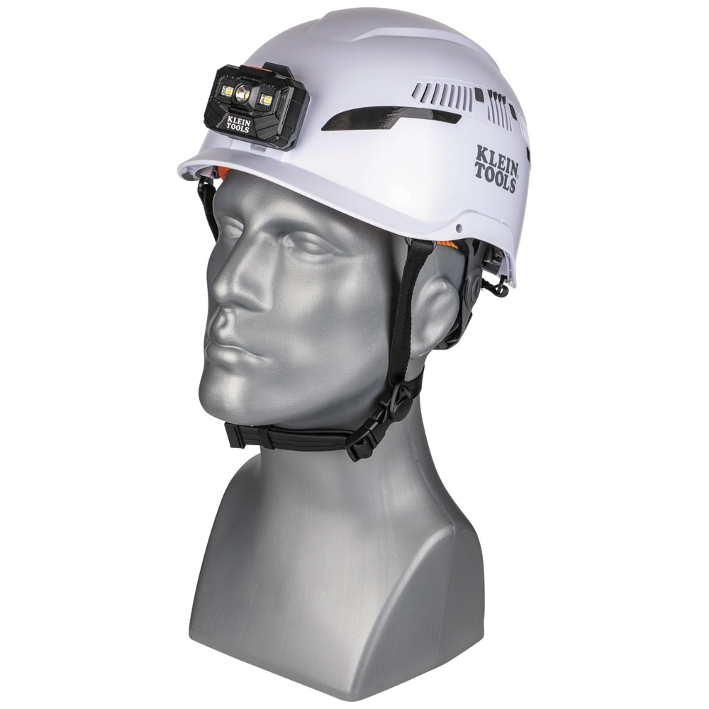 Klein Tools Type-2 Vented Class C Safety Helmet with Rechargeable Headlamp from Columbia Safety